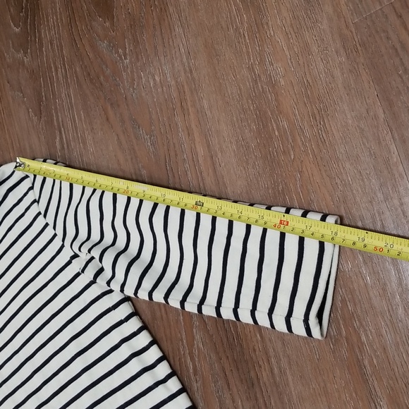 (S) Lands' End Nautical Striped 100% Cotton Sweater Modest Casual Cozy Coastal - Picture 5 of 8